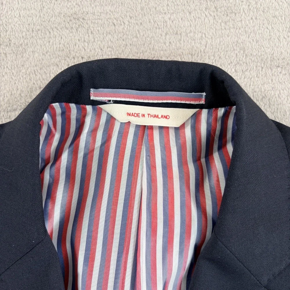 Brooks Brothers Red Fleece Blazer in Navy Wool Marzotto Italian Fabric Men 38R
